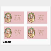 リマ聖バラの額縁ポートレート(M 024b) 長方形シール (シート)