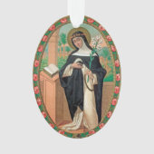 リマ聖バラの2xフレームポートレート(詳細;K 48) オーナメント (正面)