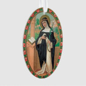 リマ聖バラの2xフレームポートレート(詳細;K 48) オーナメント (正面)