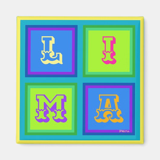 リマ・ペルモダンカラフル マグネット (正面)