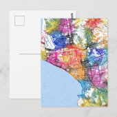 リマ・ペルーの地図 ポストカード (正面/裏面)