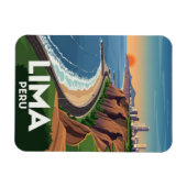 リマ・ペルー旅行の崖 マグネット (横)