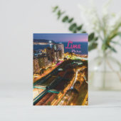 リマ・ペルー首都太平洋沿岸都市ライトナイト ポストカード (スタンド正面)