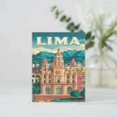 リマ，ペルー・プラザ市長スタイリスト ポストカード (スタンド正面)