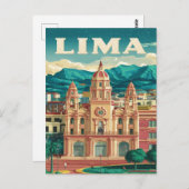 リマ，ペルー・プラザ市長スタイリスト ポストカード (正面/裏面)