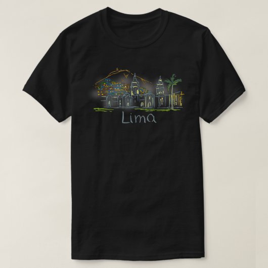 リマ・ペルー Tシャツ (デザイン正面)