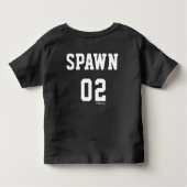 リミックスの幼児はお母さんのお父さん及び私をワイシャツからかいます トドラーTシャツ (裏面)