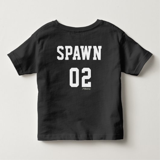 リミックスの幼児はお母さんのお父さん及び私をワイシャツからかいます トドラーTシャツ (裏面)