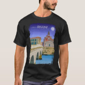 リミニイタリアヴィンテージミニマルレトロイタリアン旅行 Tシャツ (正面)