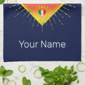 リミニエミリアロマーニャイタリアレトロサンセットヴィンテージ キッチンタオル (折り畳み)