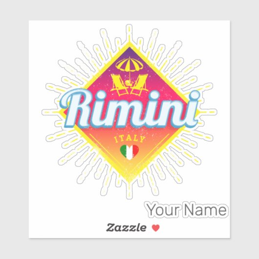 リミニエミリアロマーニャイタリアレトロサンセットヴィンテージ シール (シート)