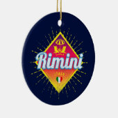 リミニエミリアロマーニャイタリアレトロサンセットヴィンテージ セラミックオーナメント (右)