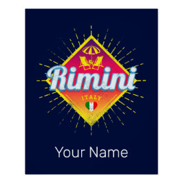 リミニエミリアロマーニャイタリアレトロサンセットヴィンテージ ポスター