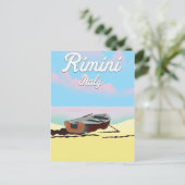 リミニ イタリア ビーチポスター ポストカード (スタンド正面)