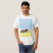リミニ イタリア ビーチポスター Tシャツ (正面フル)