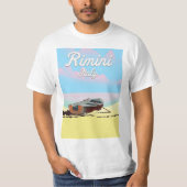 リミニ イタリア ビーチポスター Tシャツ (正面)