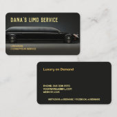 リムジンサービス 名刺 (正面/裏面)