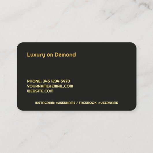 リムジンサービス 名刺 (裏面)