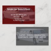 リムジンサービス 名刺 (正面/裏面)