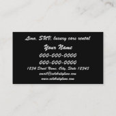 リムジンサービス/贅沢なレンタカーの名刺のtem 名刺 (裏面)