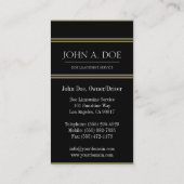 リムジンブラックバック/アンティーク縁ど金ゴールド 名刺 (裏面)