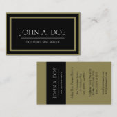 リムジンブラック/アンティーク金ゴールド 名刺 (正面/裏面)