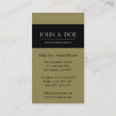 リムジンブラック/アンティーク金ゴールド 名刺 (裏面)