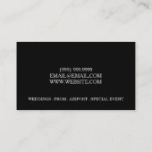 リムジンリムジンカーサービスドライバー名刺 名刺 (裏面)