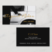 リムジンリモ車サービスドライバービジネスカード 名刺 (正面/裏面)