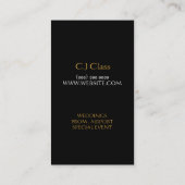 リムジンリモ車サービスドライバービジネスカード 名刺 (裏面)