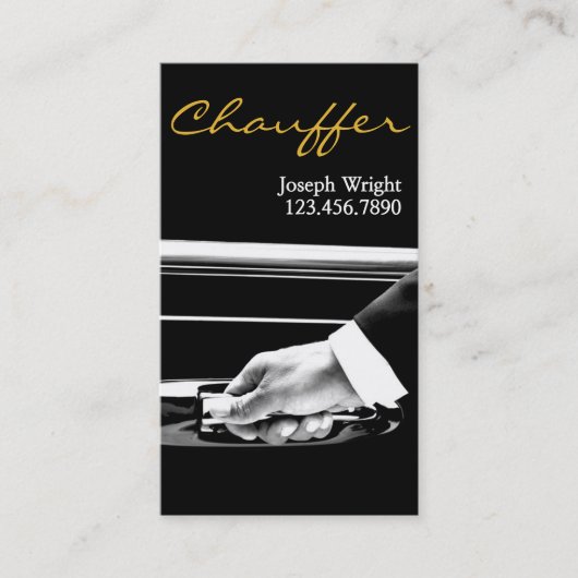 リムジンリモ車サービスドライバービジネスカード 名刺 (正面)