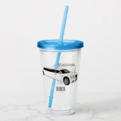 リムジン漫画イラストレーション アクリルタンブラー (裏面)