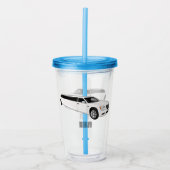 リムジン漫画イラストレーション アクリルタンブラー (正面)