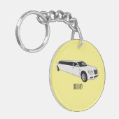 リムジン漫画イラストレーション キーホルダー (正面左)