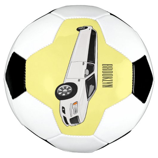 リムジン漫画イラストレーション サッカーボール (回転)