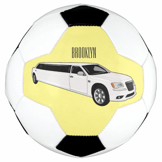 リムジン漫画イラストレーション サッカーボール (正面)