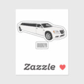 リムジン漫画イラストレーション シール (シート)