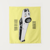 リムジン漫画イラストレーション タペストリー (正面)