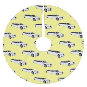 リムジン漫画イラストレーション ブラッシュドポリエステルツリースカート