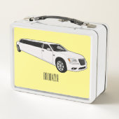 リムジン漫画イラストレーション メタルランチボックス (裏面)