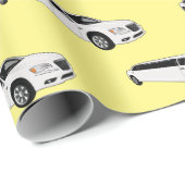 リムジン漫画イラストレーション ラッピングペーパー (ロールコーナー)