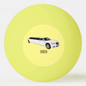 リムジン漫画イラストレーション 卓球ボール (裏面)