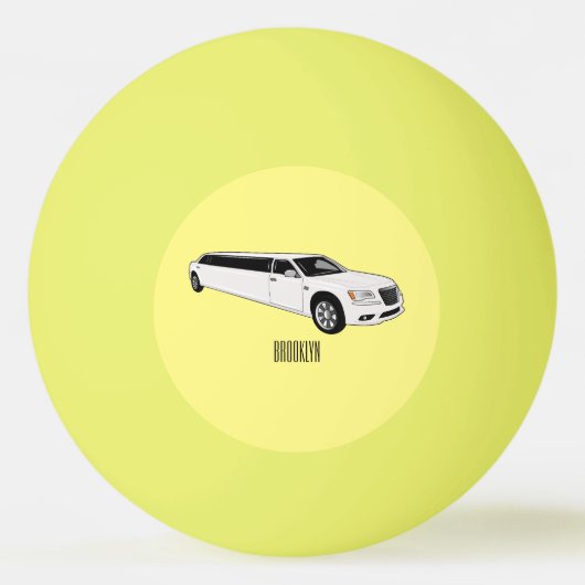 リムジン漫画イラストレーション 卓球ボール (正面)