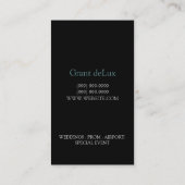 リムジン、リムジンサービス、運転免許証 名刺 (裏面)