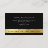 リムジン，リムジン，タウンカード，運転手サービス 名刺 (裏面)