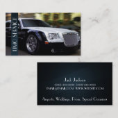 リムジン、リムジン、タクシー運転手の業務 名刺 (正面/裏面)