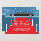 リムジン&レッドカーペット招待状 招待状 (正面/裏面)