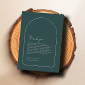 リムドスプルースモダンアーチ写真エレガントな結婚式 サンキューカード