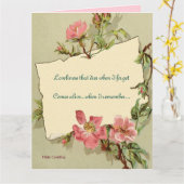 リムバーピンクローズ引用文グリーティングカード カード (黄色い花)