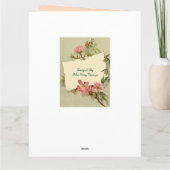 リムバーピンクローズ引用文グリーティングカード カード (裏面)